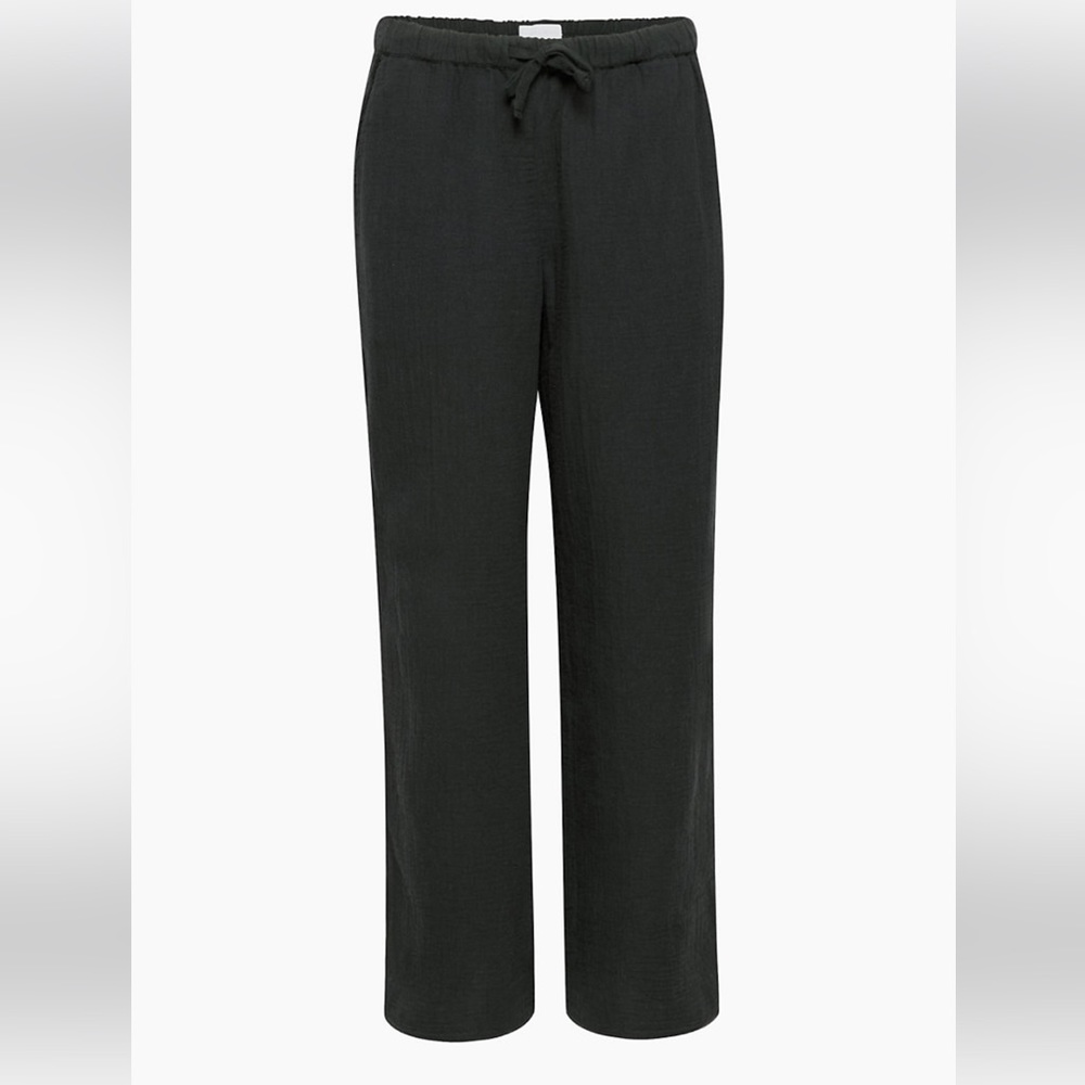Aritzia Little Moon Sail Pant in Black 100% organic gauzy cotton